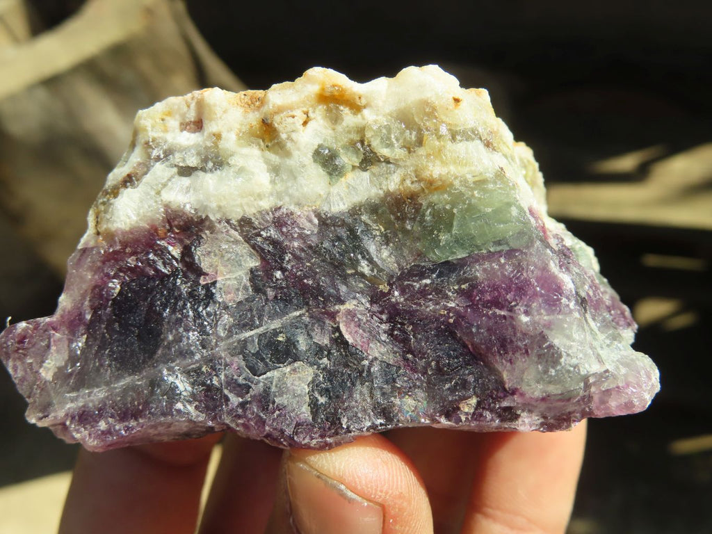 Natural Rough Watermelon Fluorite Cobbed Specimens  x 12 From Uis, Namibia - Toprock Gemstones and Minerals 