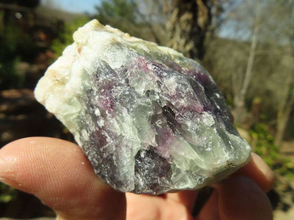 Natural Rough Watermelon Fluorite Cobbed Specimens  x 12 From Uis, Namibia - Toprock Gemstones and Minerals 
