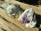 Natural Rough Watermelon Fluorite Cobbed Specimens  x 12 From Uis, Namibia - Toprock Gemstones and Minerals 