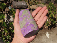 Polished Stichtite & Serpentine Standing Free Forms x 2 From Barberton, South Africa - Toprock Gemstones and Minerals 