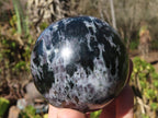Polished Merlinite Gabbro Spheres  x 2 From Ambatondrazaka, Madagascar - Toprock Gemstones and Minerals 