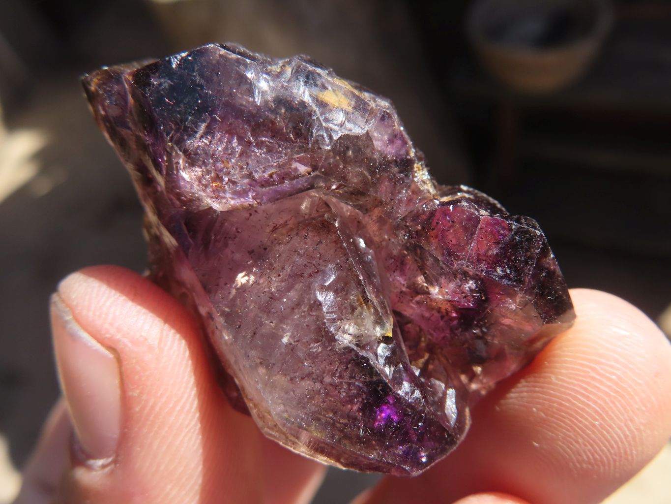 Natural Skeletal Smokey Amethyst Crystals  x 24 From Zimbabwe - Toprock Gemstones and Minerals 