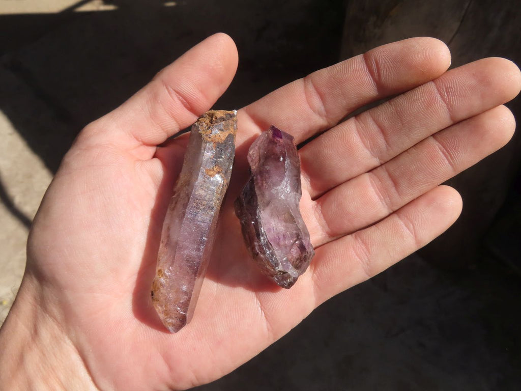 Natural Skeletal Smokey Amethyst Crystals  x 24 From Zimbabwe - Toprock Gemstones and Minerals 