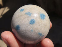 Polished Small Blue Spotted Spinel Quartz Spheres x 6 From Madagascar - Toprock Gemstones and Minerals 
