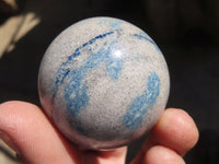Polished Small Blue Spotted Spinel Quartz Spheres x 6 From Madagascar - Toprock Gemstones and Minerals 