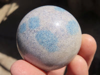 Polished Small Blue Spotted Spinel Quartz Spheres x 6 From Madagascar - Toprock Gemstones and Minerals 