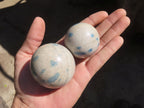 Polished Small Blue Spotted Spinel Quartz Spheres x 6 From Madagascar - Toprock Gemstones and Minerals 