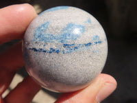 Polished Small Blue Spotted Spinel Quartz Spheres x 6 From Madagascar - Toprock Gemstones and Minerals 