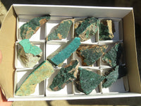 Natural Crystalline Malachite Specimens  x 12 From Congo - Toprock Gemstones and Minerals 