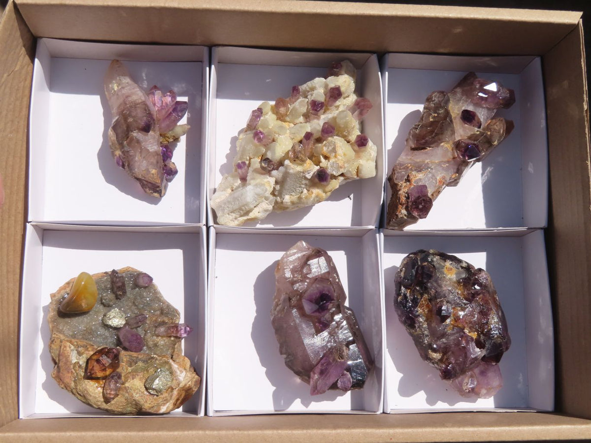 Natural Conglomerate Amethyst Clusters x 6 From Chiredzi, Zimbabwe - Toprock Gemstones and Minerals 