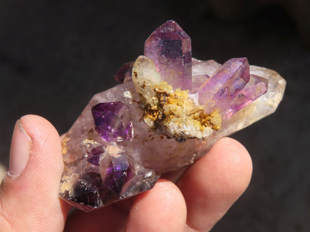 Natural Conglomerate Amethyst Clusters x 6 From Chiredzi, Zimbabwe - Toprock Gemstones and Minerals 