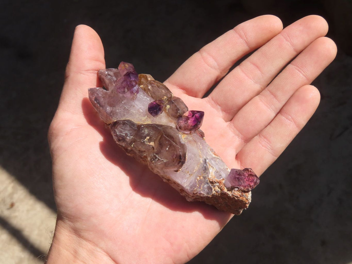 Natural Conglomerate Amethyst Clusters x 6 From Chiredzi, Zimbabwe - Toprock Gemstones and Minerals 