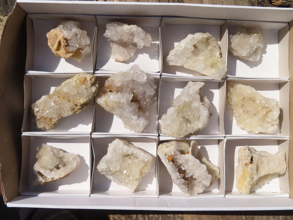 Natural Clear Quartz Clusters x 12 From Solwezi, Zambia - Toprock Gemstones and Minerals 