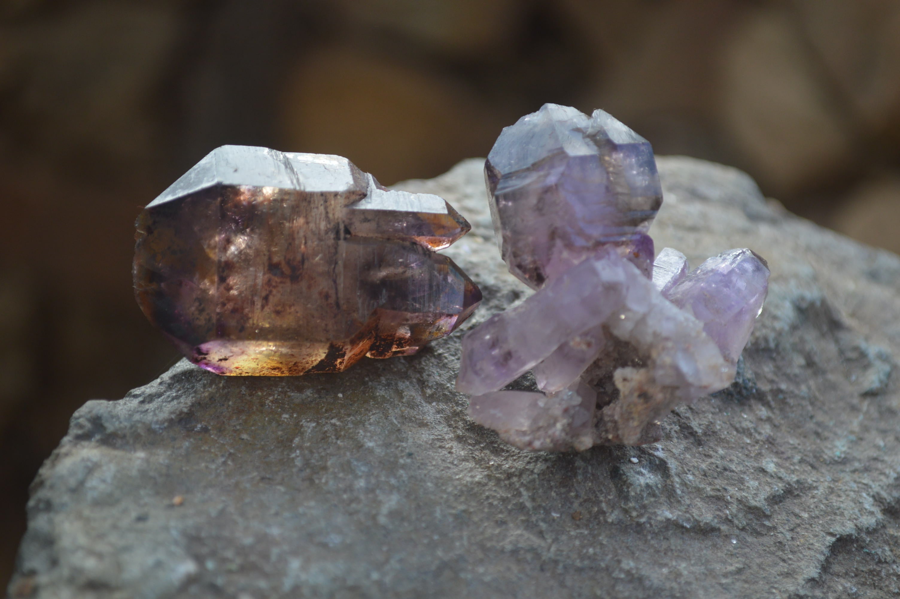 Natural Skeletal Smokey Amethyst Crystals  x 20 From Chiredzi, Zimbabwe - Toprock Gemstones and Minerals 
