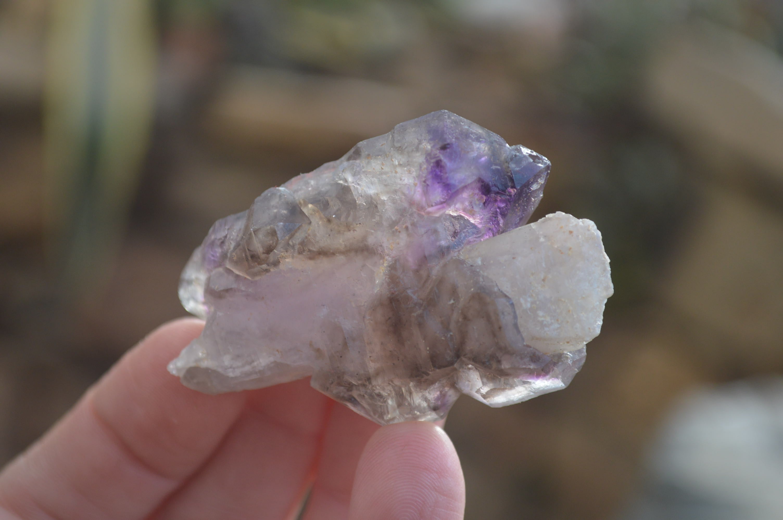 Natural Skeletal Smokey Amethyst Crystals  x 20 From Chiredzi, Zimbabwe - Toprock Gemstones and Minerals 