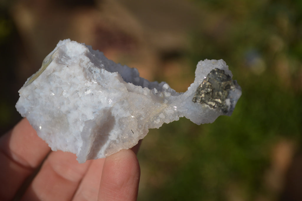 Natural Etched Blue Chalcedony Specimens  x 12 From Nsanje, Malawi - Toprock Gemstones and Minerals 