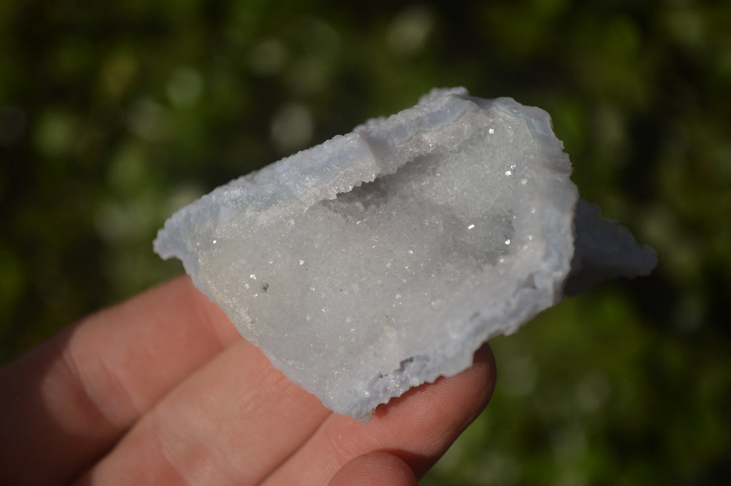 Natural Etched Blue Chalcedony Specimens  x 12 From Nsanje, Malawi - Toprock Gemstones and Minerals 