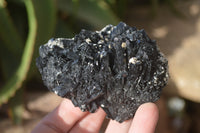 Natural Schorl Black Tourmaline Specimens x 6 From Erongo, Namibia - Toprock Gemstones and Minerals 