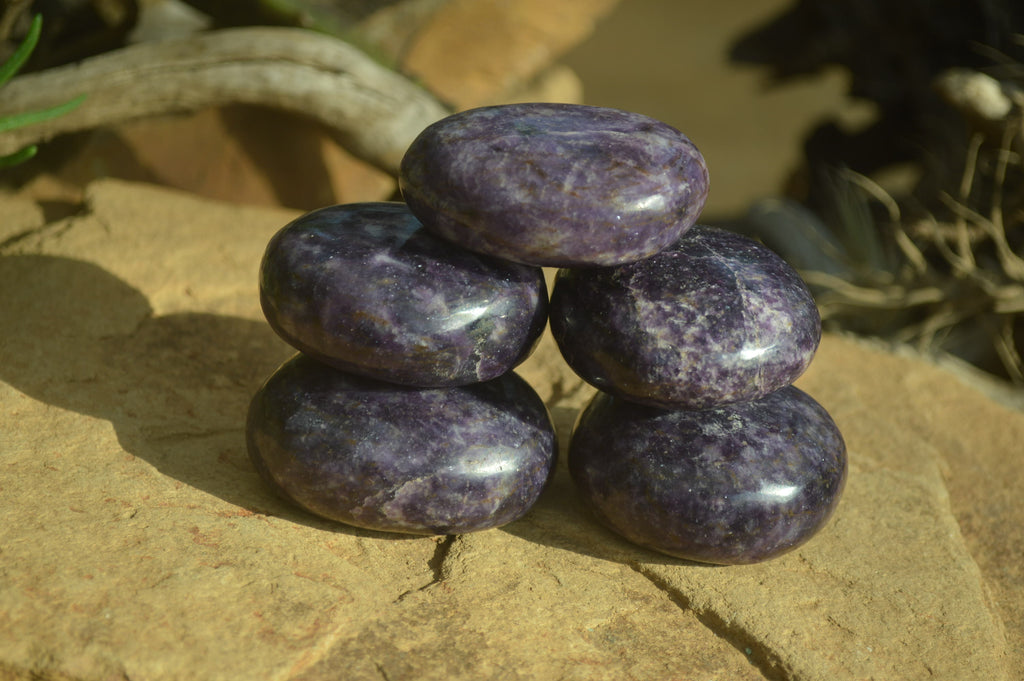Polished Purple Lepidolite Gallets  x 12 From Zimbabwe - Toprock Gemstones and Minerals 