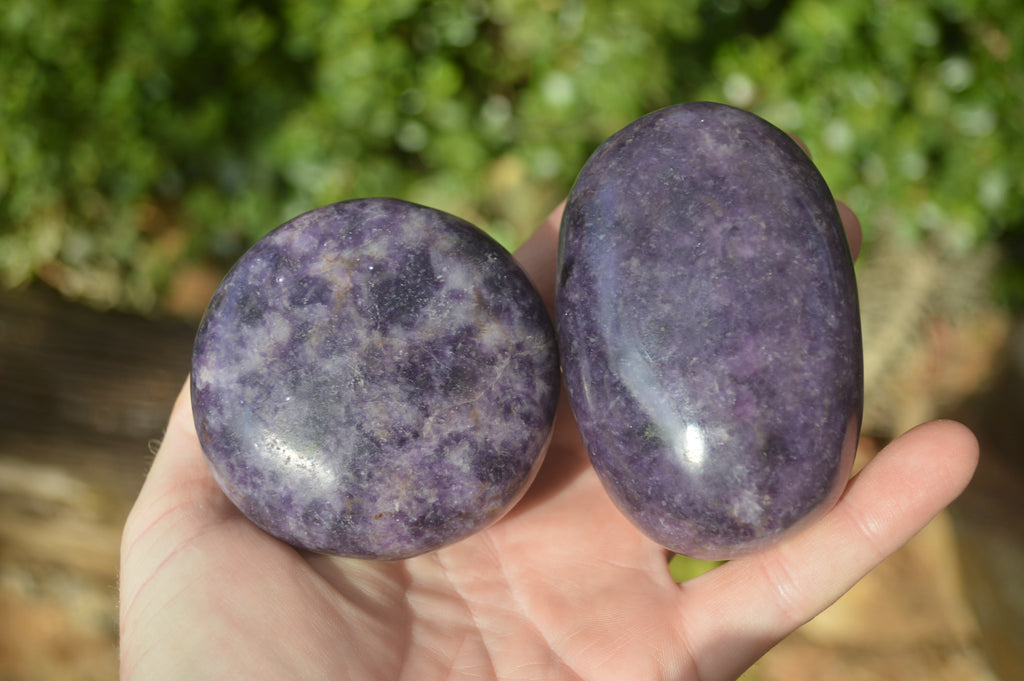 Polished Purple Lepidolite Gallets  x 12 From Zimbabwe - Toprock Gemstones and Minerals 