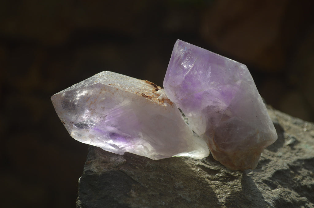 Natural Jacaranda Amethyst Crystals x 12 From Mumbwa, Zambia - Toprock Gemstones and Minerals 