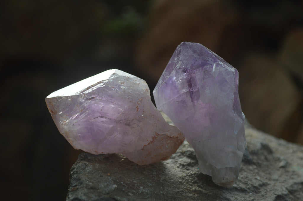 Natural Jacaranda Amethyst Crystals x 12 From Mumbwa, Zambia - Toprock Gemstones and Minerals 