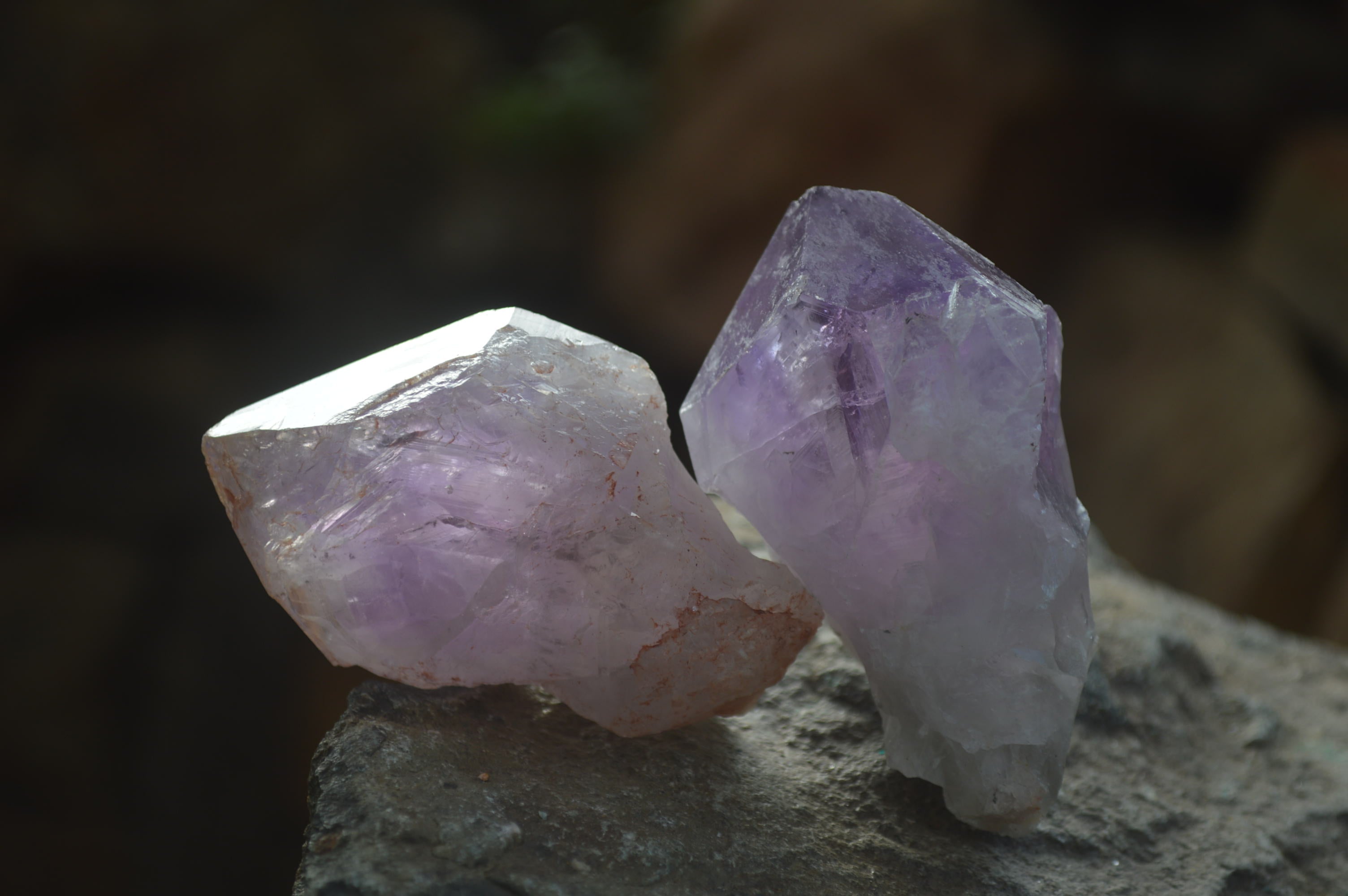 Natural Jacaranda Amethyst Crystals x 12 From Mumbwa, Zambia - Toprock Gemstones and Minerals 