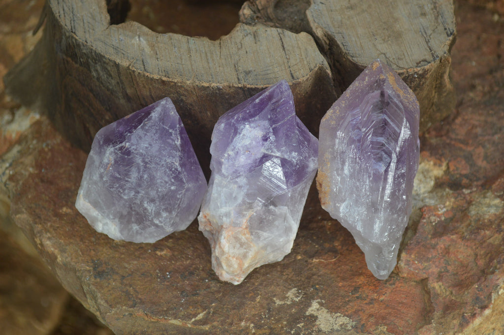 Natural Jacaranda Amethyst Crystals x 12 From Mumbwa, Zambia - Toprock Gemstones and Minerals 
