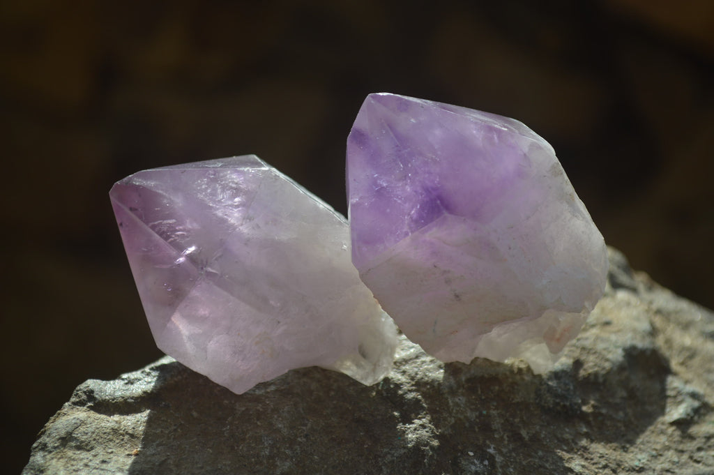 Polished Jacaranda Amethyst Crystals x 12 From Mumbwe, Zambia - Toprock Gemstones and Minerals 