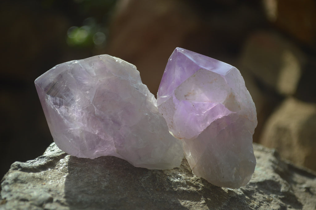 Polished Jacaranda Amethyst Crystals x 12 From Mumbwe, Zambia - Toprock Gemstones and Minerals 