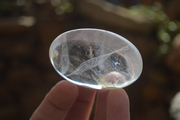 Polished Clear Quartz Galet / Palm Stones x 12 From Madagascar - Toprock Gemstones and Minerals 