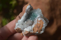 Natural Drusy Chrysocolla Dolomite Specimens x 6 From Likasi, Congo - Toprock Gemstones and Minerals 