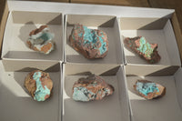 Natural Drusy Chrysocolla Dolomite Specimens x 6 From Likasi, Congo - Toprock Gemstones and Minerals 