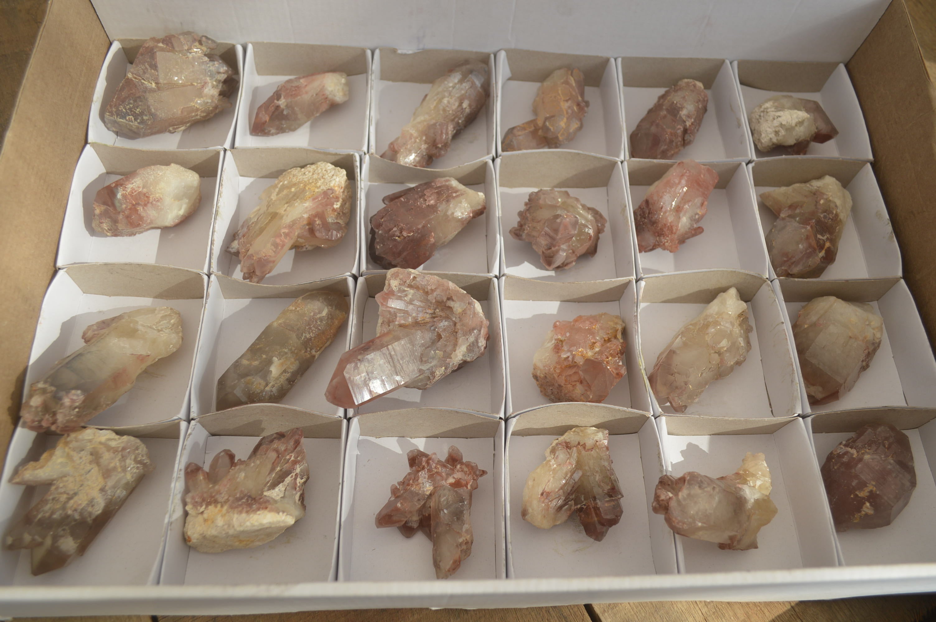 Natural Red Hematoid Quartz Specimens x 24 From Karoi, Zimbabwe - Toprock Gemstones and Minerals 