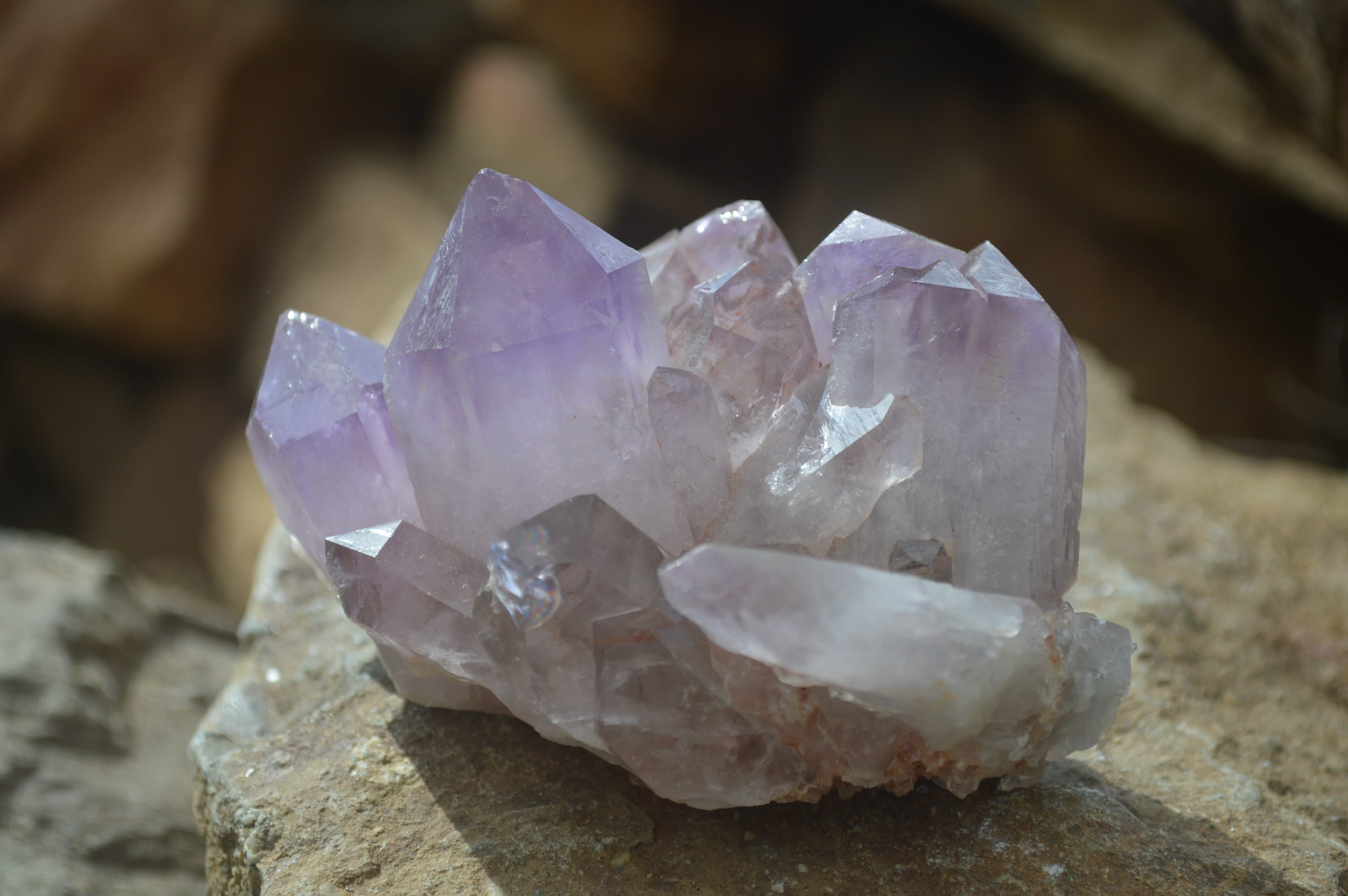 Natural Amethyst Crystal Specimens x 6 From Zambia - Toprock Gemstones and Minerals 