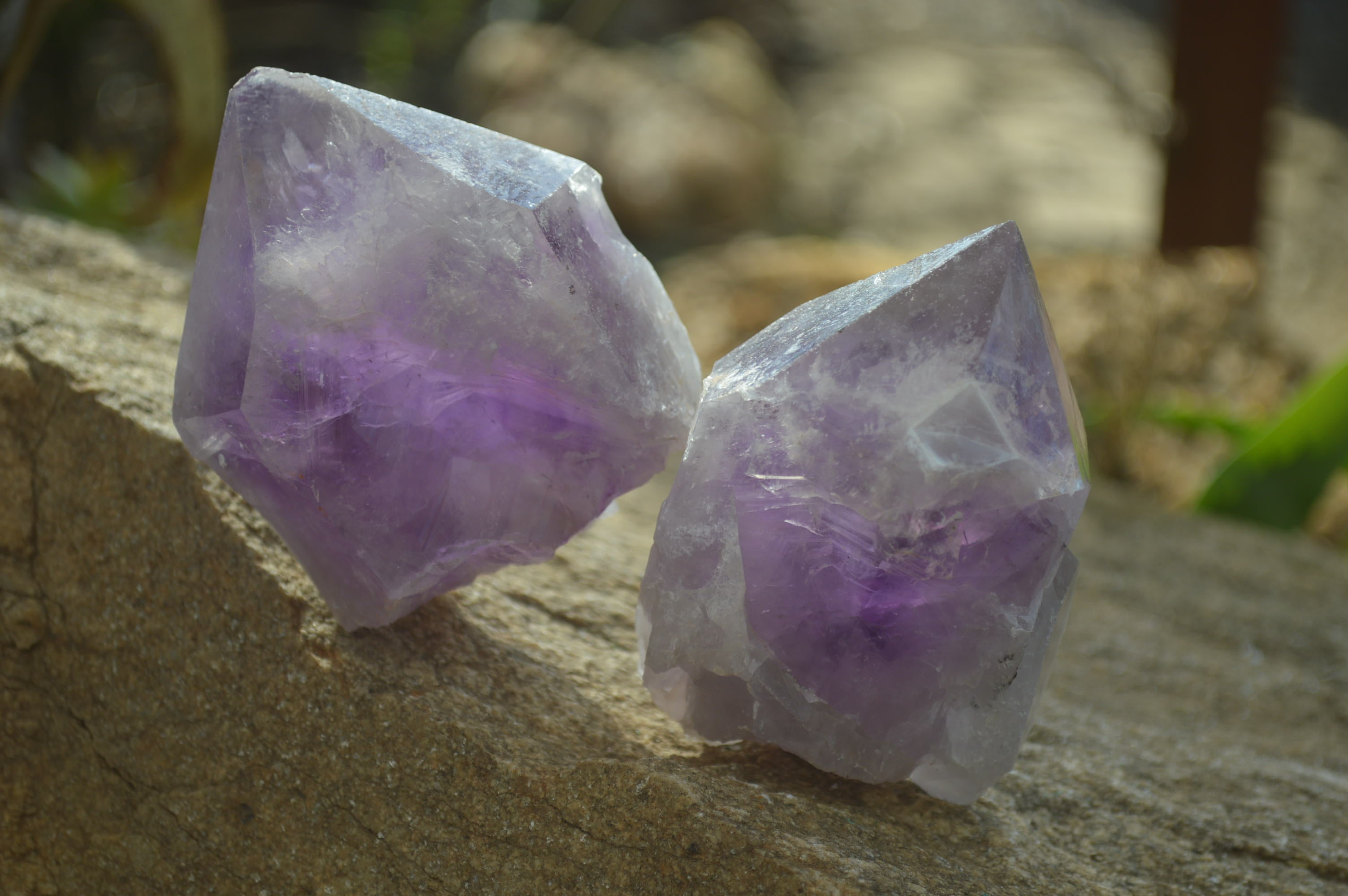 Natural Amethyst Crystal Specimens x 6 From Zambia - Toprock Gemstones and Minerals 
