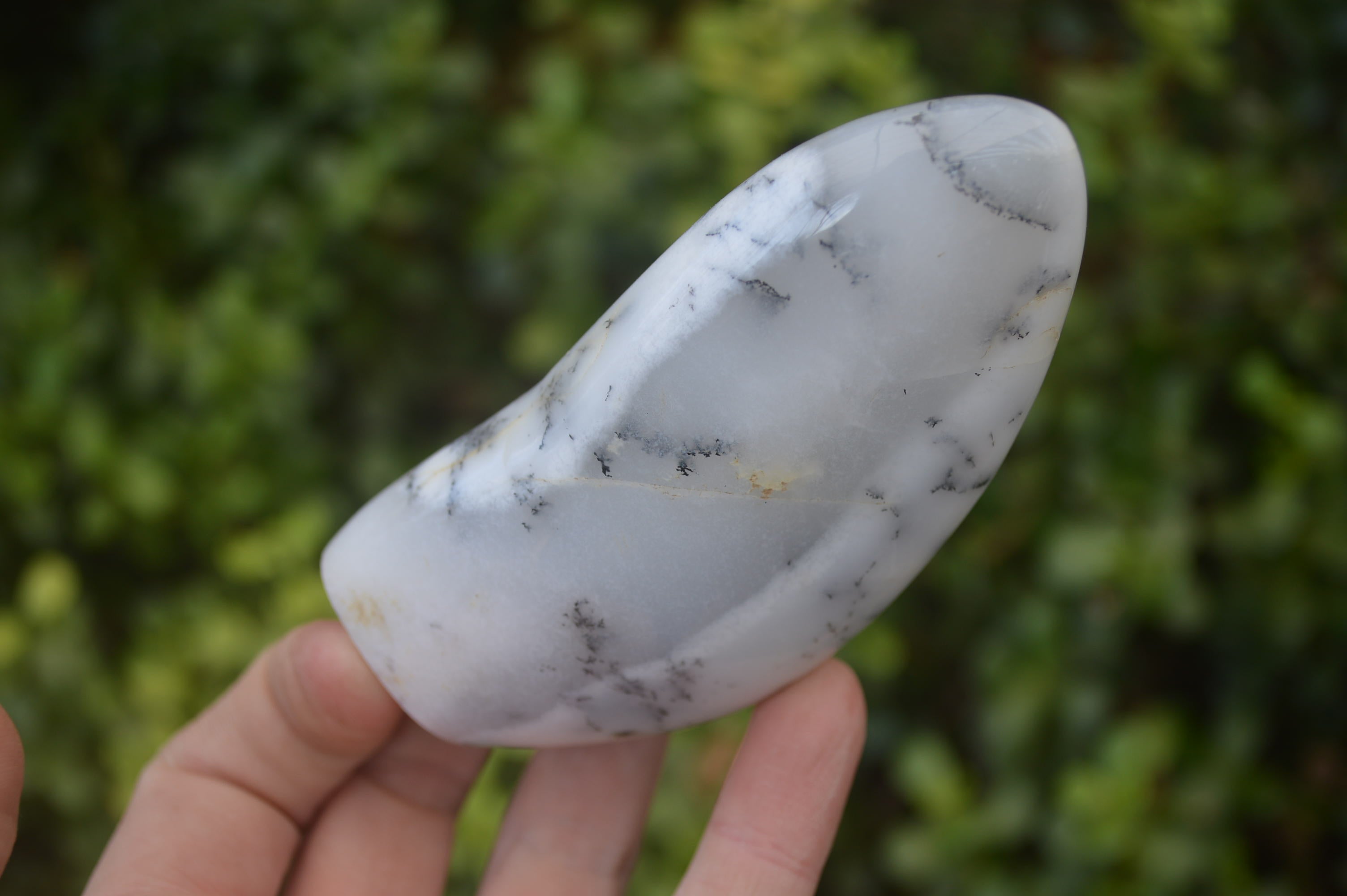 Polished Dendritic Opal Standing Free Forms x 6 From Moralambo, Madagascar - Toprock Gemstones and Minerals 