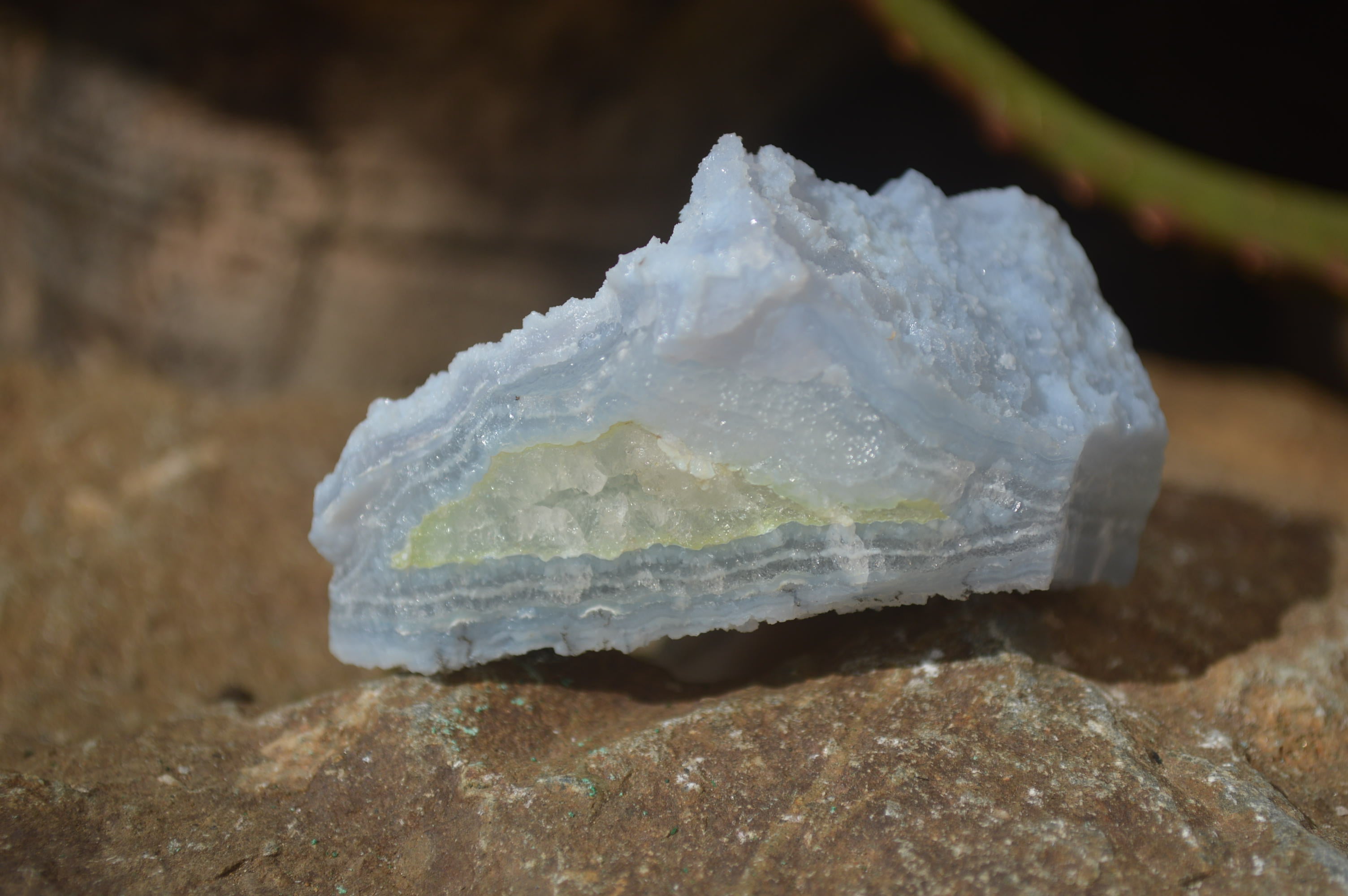 Natural Etched Blue Chalcedony Specimens x 12 From Nsanje, Malawi - Toprock Gemstones and Minerals 