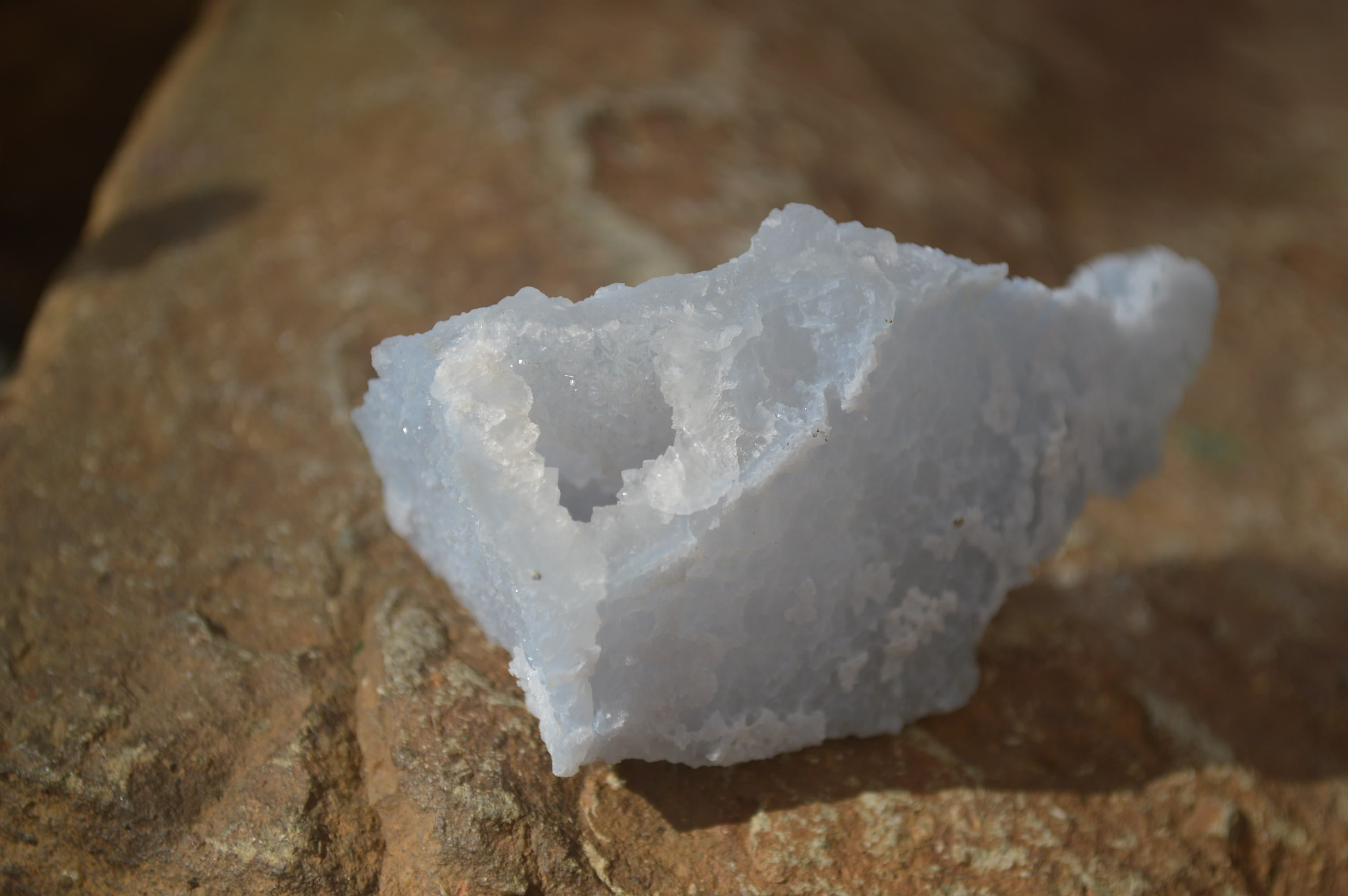 Natural Etched Blue Chalcedony Specimens x 12 From Nsanje, Malawi - Toprock Gemstones and Minerals 