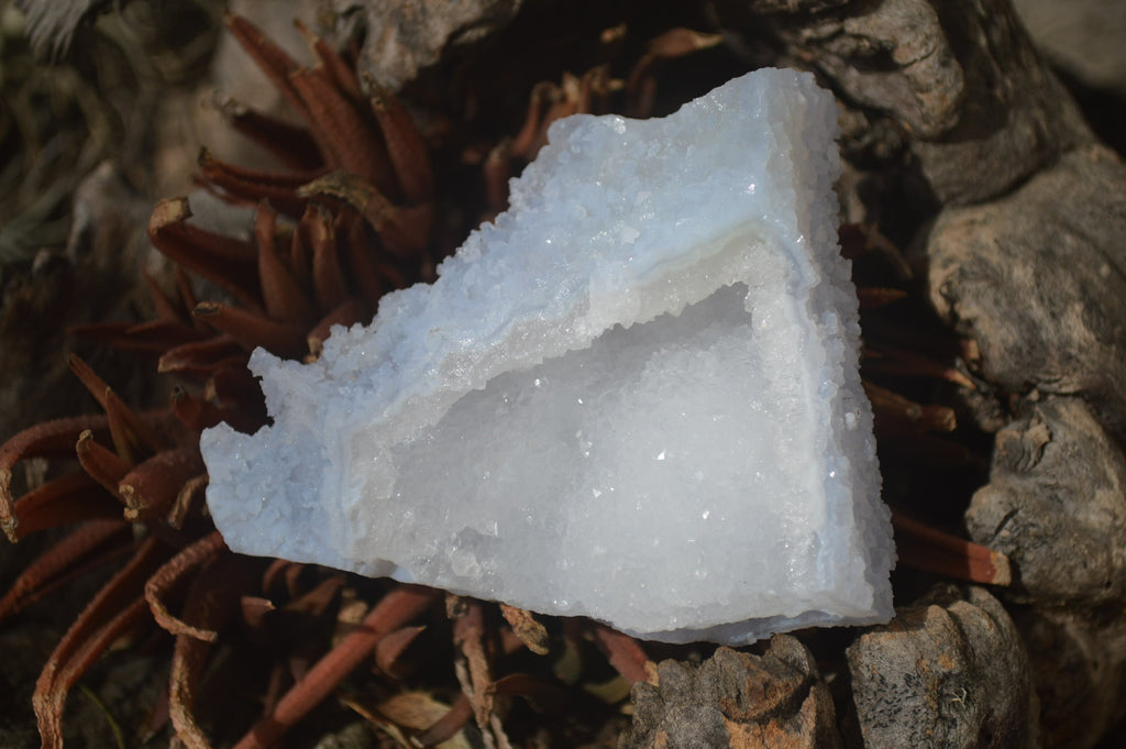 Natural Etched Blue Chalcedony Specimens x 12 From Nsanje, Malawi - Toprock Gemstones and Minerals 