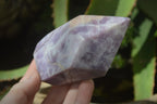 Polished Purple Lepidolite With Peach Moonstone Points  x 3 From Zimbabwe - Toprock Gemstones and Minerals 