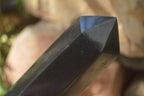 Polished Black Basalt Points  x 3 From Madagascar - Toprock Gemstones and Minerals 