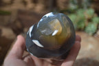 Polished Orca Agate Flame Sculpture  x 1 From West Coast, Madagascar - Toprock Gemstones and Minerals 