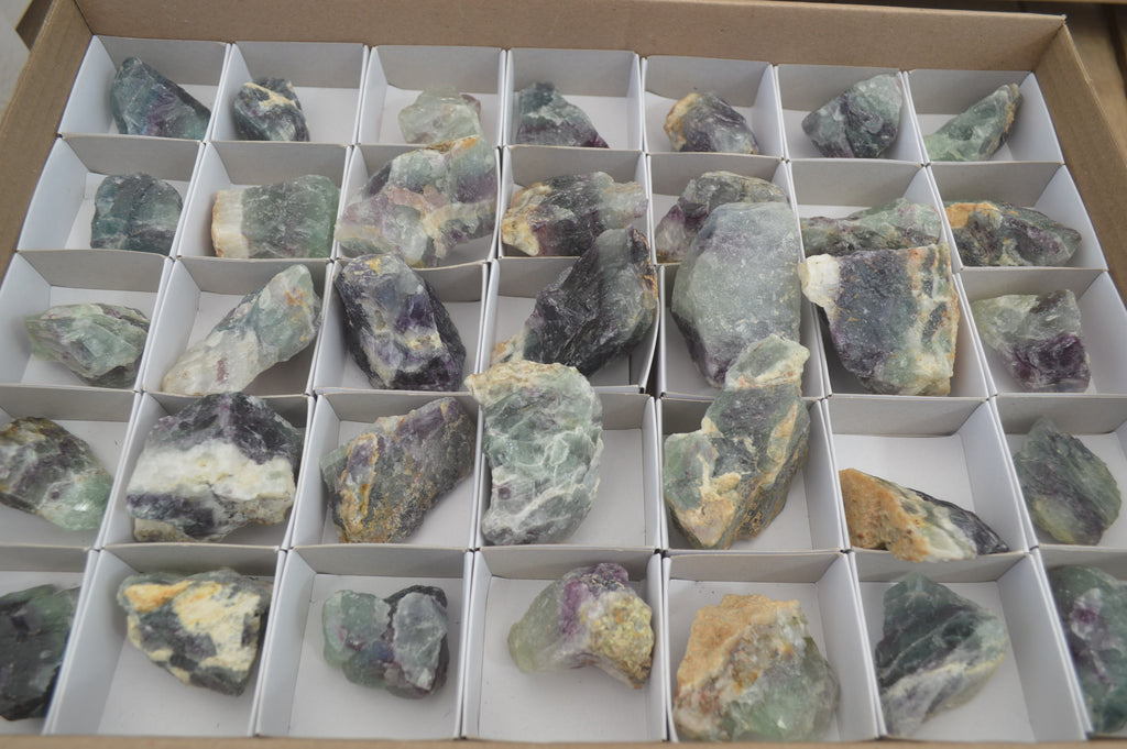 Natural Rough Watermelon Fluorite Cobbed Specimens  x 35 From Namibia - Toprock Gemstones and Minerals 