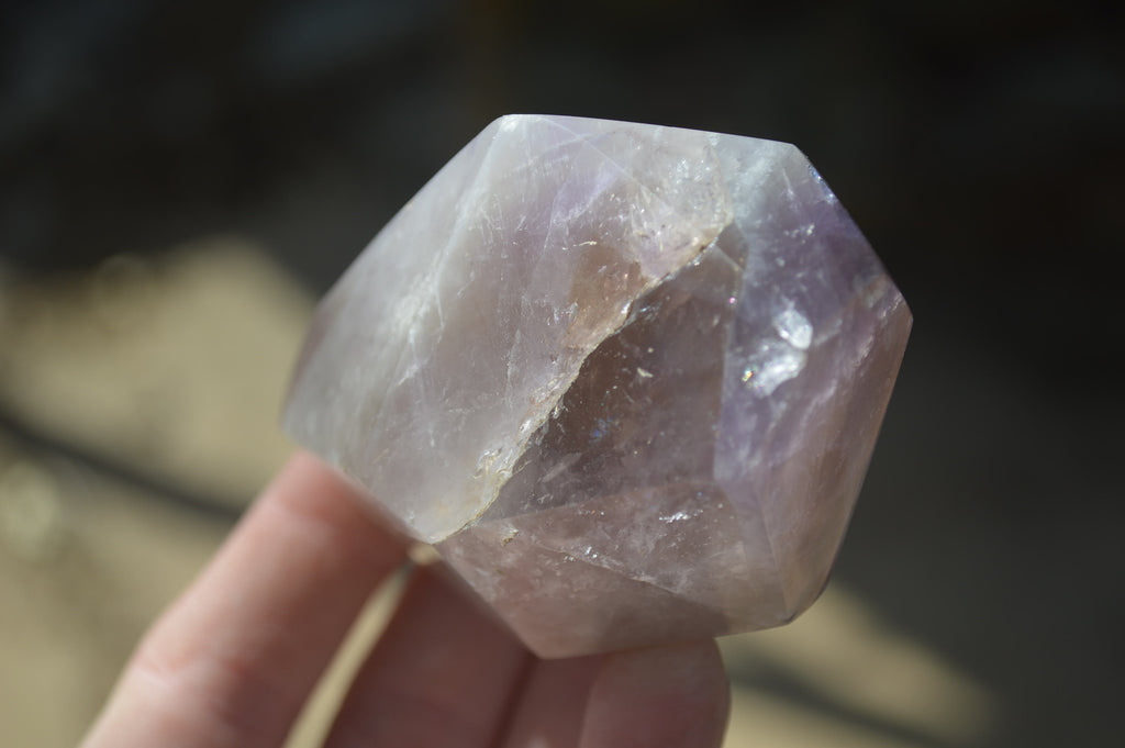Polished Chevron Amethyst Points x 6 From Zambia - Toprock Gemstones and Minerals 