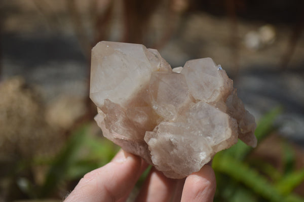 Natural Cascading Smokey Quartz Clusters x 3 From Luena, Congo - Toprock Gemstones and Minerals 