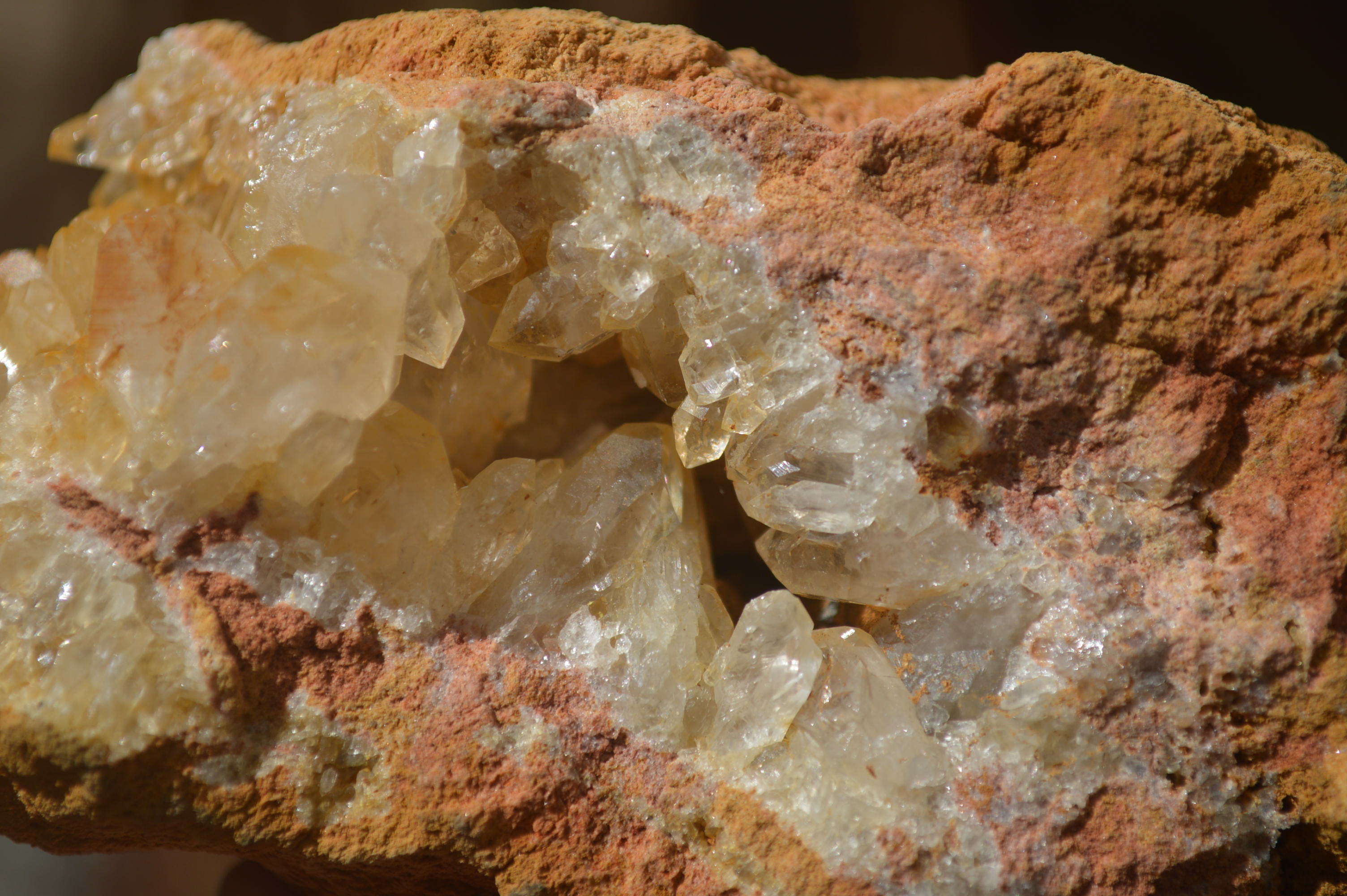 Natural Golden Limonite Quartz Clusters x 6 From Zambia - Toprock Gemstones and Minerals 