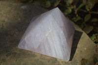 Polished Rose Quartz Pyramids x 3 From Madagascar