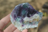 Polished One Side Polished Watermelon Fluorite Pieces  x 6 From Uis, Namibia - Toprock Gemstones and Minerals 
