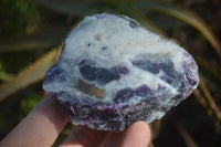 Polished One Side Polished Watermelon Fluorite Pieces  x 6 From Uis, Namibia - Toprock Gemstones and Minerals 